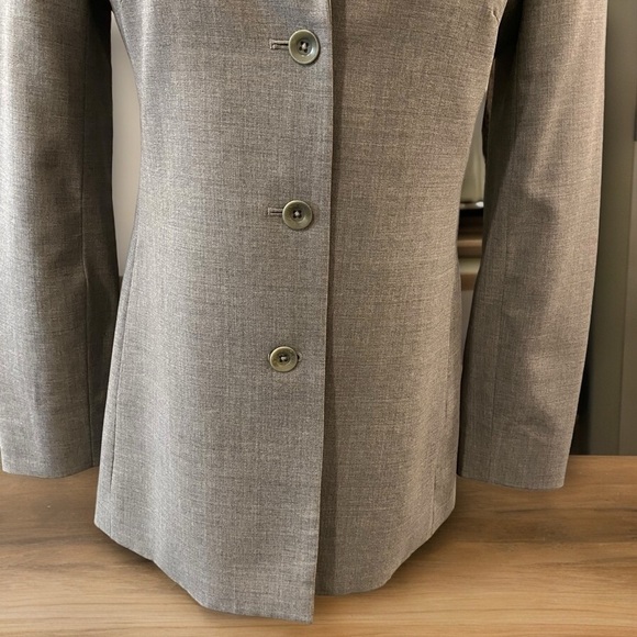 Caslon Wool Tweed Blazer Jacket In Grey Size 4 Petite - Picture 4 of 15